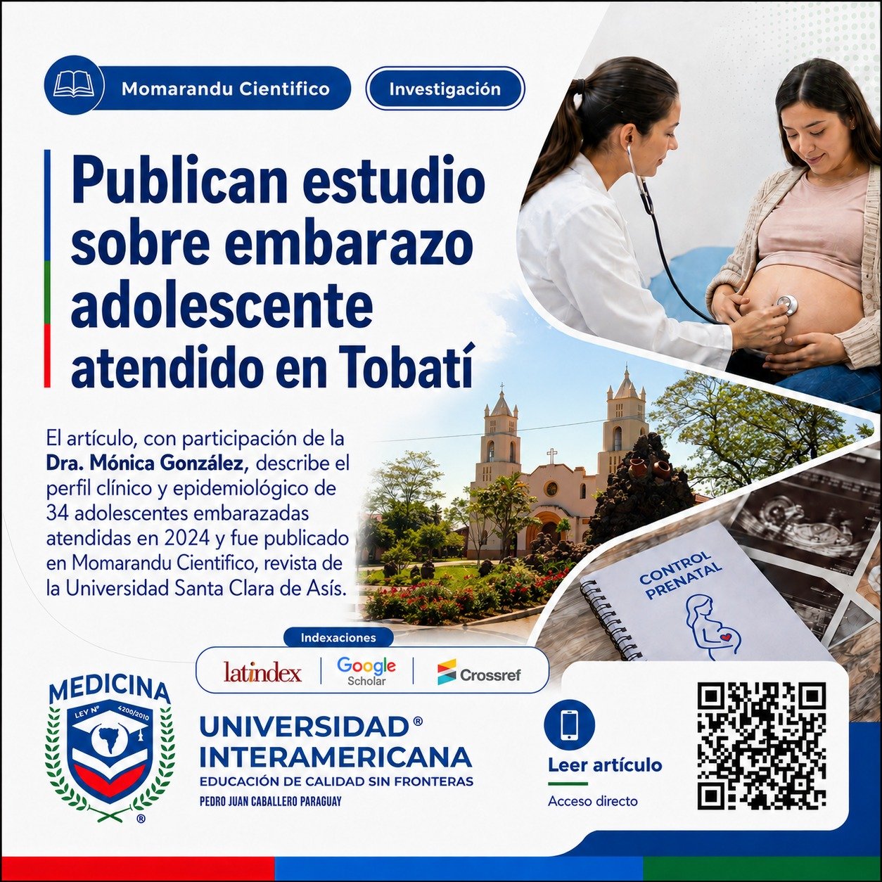 Docente de la Universidad Interamericana publica investigación sobre embarazo adolescente en Tobatí